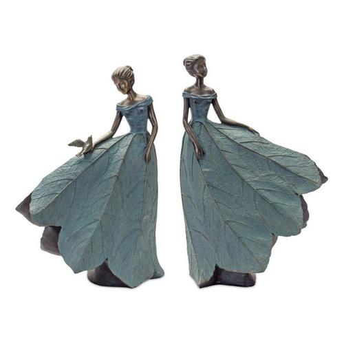 Melrose International Garden Fairy Figurine with Flower Petal Dress (Set of 2) - Primary Image