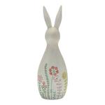 Melrose International Modern Bunny Rabbit Figurine with Etched Floral Design (Set of 2) - Thumbnail 2 of 3