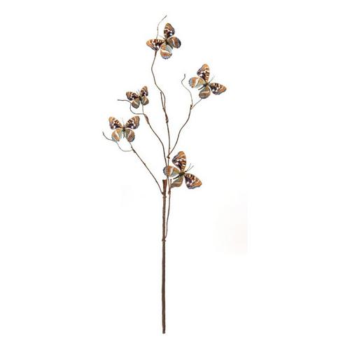 Melrose International Blue and Orange Wire Butterfly Spray (Set of 6) - Primary Image