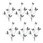 Melrose International Blue and Black Wire Butterfly Spray (Set of 6) - Thumbnail 1 of 3