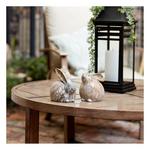 Melrose International Modern Bunny Rabbit Figurine with Marble Finish (Set of 2) - Thumbnail 2 of 2