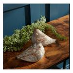 Melrose International Terra Cotta Bird with Marble Design (Set of 2) - Thumbnail 4 of 4