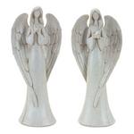 Melrose International Serene Angel Figurine with Bird Accent (Set of 2) - Thumbnail 1 of 3