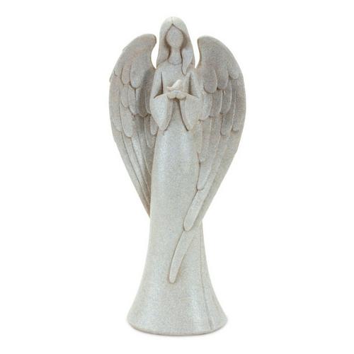 Melrose International Serene Angel Figurine with Bird Accent (Set of 2) - Primary Image