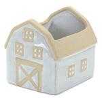 Melrose International Neutral Porcelain House and Barn Planter (Set of 2) - Thumbnail 3 of 3