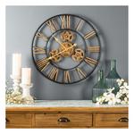 Melrose International 23.75"D Industrial Iron Gears Wall Clock with Roman Numerals - Thumbnail 2 of 2