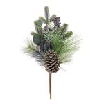 Melrose International 18"H Polyester/PVC Pine/Berry/Eucalyptus Pick (Set of 2) - Thumbnail 3 of 3
