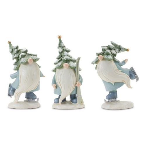 Melrose International 7.25"H Resin Gnome w/Skis and Skates (Set of 3) - Primary Image