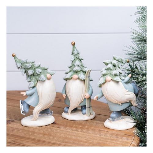 Melrose International 7.25"H Resin Gnome w/Skis and Skates (Set of 3) - Primary Image