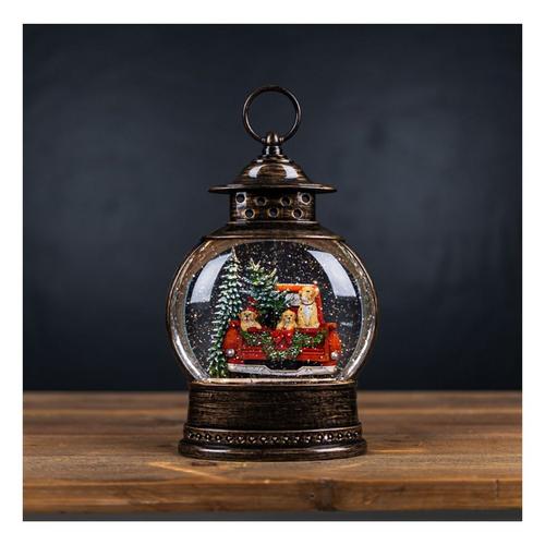 Melrose International 11.5"H Plastic Snow Globe Dogs and Tree in Truck Bed - Primary Image