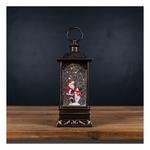 Melrose International 10.5"H Plastic Snow Globe Santa and Snowman - Thumbnail 2 of 3