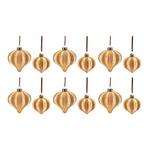 Melrose International Ribbed Glass Onion Ornament (Set of 12) - Thumbnail 1 of 3