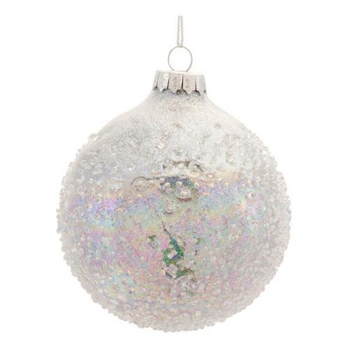 Melrose International 3"D Iredescent Glass Ball Ornament (Set of 12) - Primary Image
