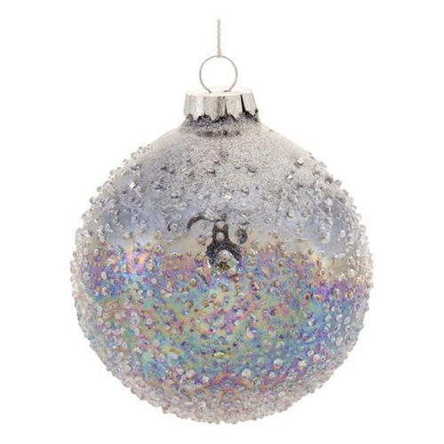Melrose International 3"D Iredescent Glass Ball Ornament (Set of 12) - Primary Image