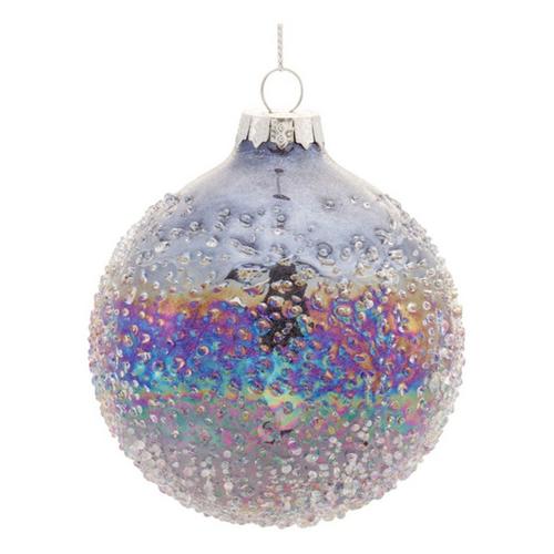 Melrose International 3"D Iredescent Glass Ball Ornament (Set of 12) - Primary Image