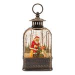 Melrose International 11.25"H Plastic Snow Globe Santa and Dog - Thumbnail 3 of 3