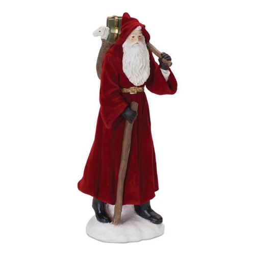 Melrose International 12"H Resin Santa (Set of 2) - Primary Image