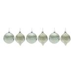 Melrose International Irredescent Glass Ornament (Set of 6) - Thumbnail 1 of 3