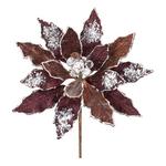 Melrose International 27"H Polyester Poinsettia Stem (Set of 2) - Thumbnail 1 of 3