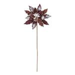 Melrose International 27"H Polyester Poinsettia Stem (Set of 2) - Thumbnail 2 of 3