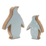 Melrose International Wood Penguin (Set of 2) - Thumbnail 1 of 4