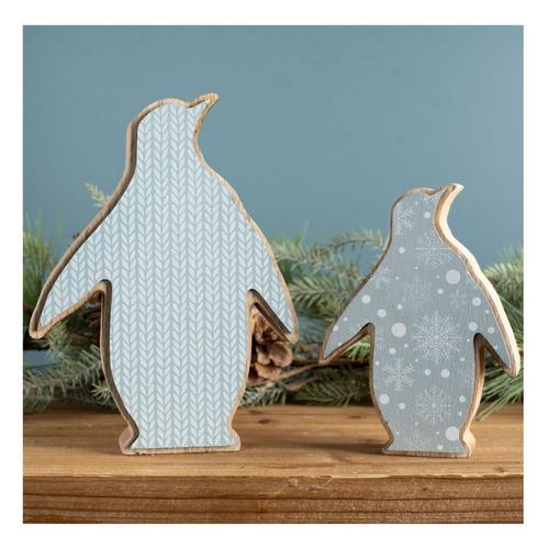 Melrose International Wood Penguin (Set of 2) - Primary Image