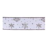 Melrose International 4" x 10 Yds. Snowflake Wired Cotton Ribbon (Set of 2) - Thumbnail 1 of 3