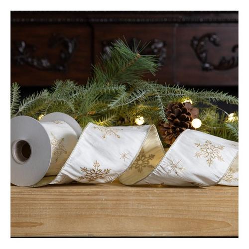 Melrose International 4" x 5 Yds. Wired Polyester Ribbon (Set of 2) - Primary Image