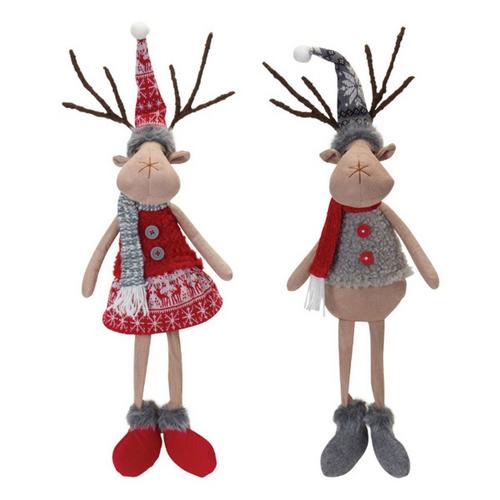 Melrose International 23"H Polyester Deer Shelf Sitter (Set of 2) - Primary Image