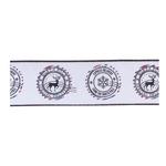 Melrose International 4" x 5 Yds. North Pole Stamp Wired Cotton Ribbon (Set of 2) - Thumbnail 1 of 3