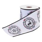Melrose International 4" x 5 Yds. North Pole Stamp Wired Cotton Ribbon (Set of 2) - Thumbnail 2 of 3