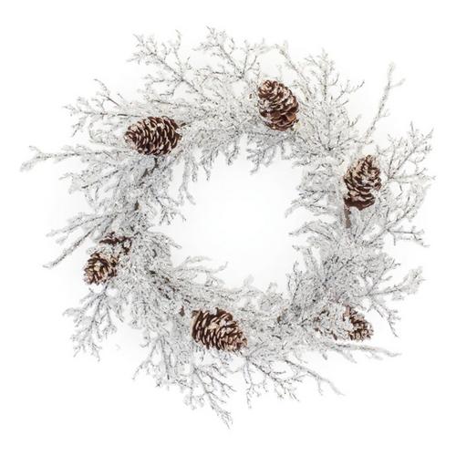Melrose International 24"D Plastic Ice Branch Wreath - Primary Image