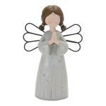 Melrose International Floral Etched Angel Figurine (Set of 3) - Thumbnail 3 of 4
