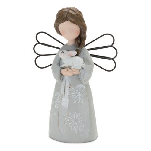 Melrose International Floral Etched Angel Figurine (Set of 3) - Primary Image
