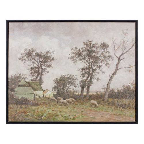 Melrose International 28"L Framed Farm Canvas Wall Art - Primary Image