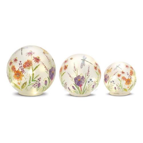 Melrose International LED Floral Dragonfly Orb (Set of 3) - Primary Image
