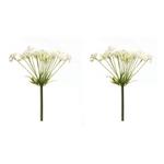 Melrose International Queen Anne's Lace Stem (Set of 2) - Thumbnail 2 of 2