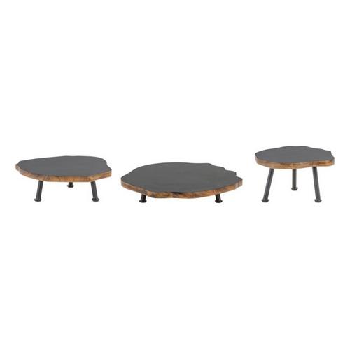 Melrose International Tree Disc Pedestal Tray (Set of 3) - Primary Image