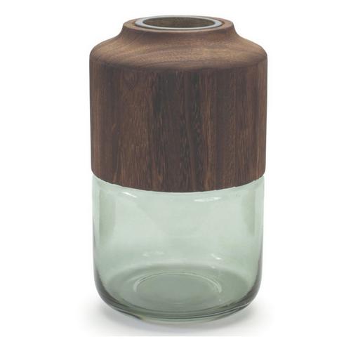 Melrose International Glass and Wood Decorative Container - Primary Image