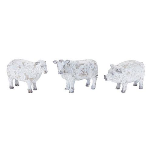 Melrose International Distressed Farm Animal Figurine (Set of 3) - Primary Image
