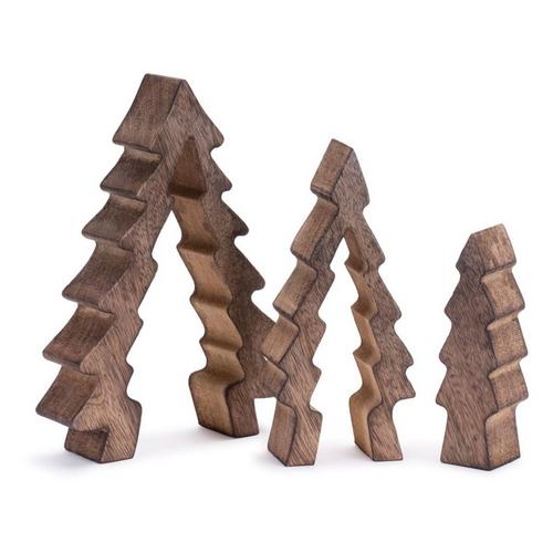 Melrose International Triple Tree Wood Puzzle (Set of 2) - Primary Image