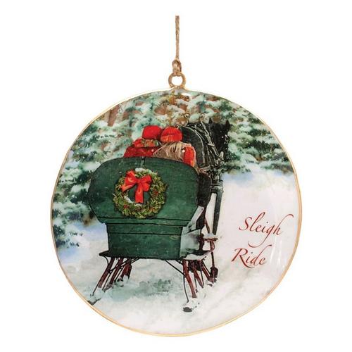 Melrose International Sleigh Ride Disc Ornaments (Set of 6) - Primary Image
