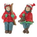 Melrose International Resin Kids w/ Skis and Skates Figurines (Set of 4) - Thumbnail 1 of 6