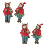 Melrose International Resin Kids w/ Skis and Skates Figurines (Set of 4) - Thumbnail 4 of 6