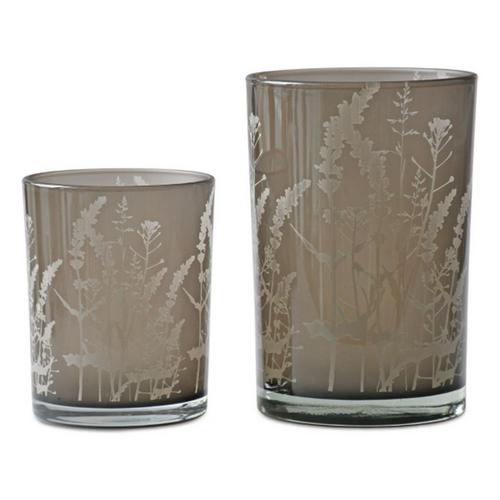 Melrose International Wildflower Glass Candle Holder (Set of2) - Primary Image