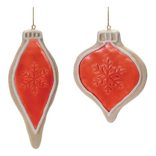 Melrose International Orange Frosted Cookie Resin Ornaments (Set of 6) - Primary Image