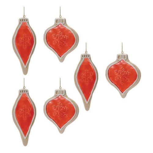 Melrose International Orange Frosted Cookie Resin Ornaments (Set of 6) - Primary Image