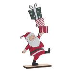 Melrose International Wooden Santa w/ Presents Figurines (Set of 2) - Thumbnail 2 of 4
