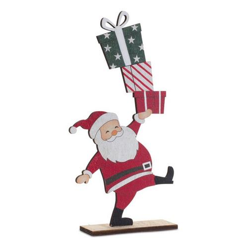 Melrose International Wooden Santa w/ Presents Figurines (Set of 2) - Primary Image