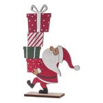 Melrose International Wooden Santa w/ Presents Figurines (Set of 2) - Thumbnail 3 of 4
